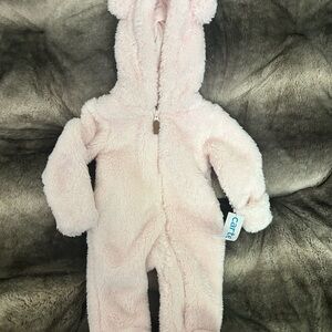 Carter's Soft Pink Hooded Baby Footie